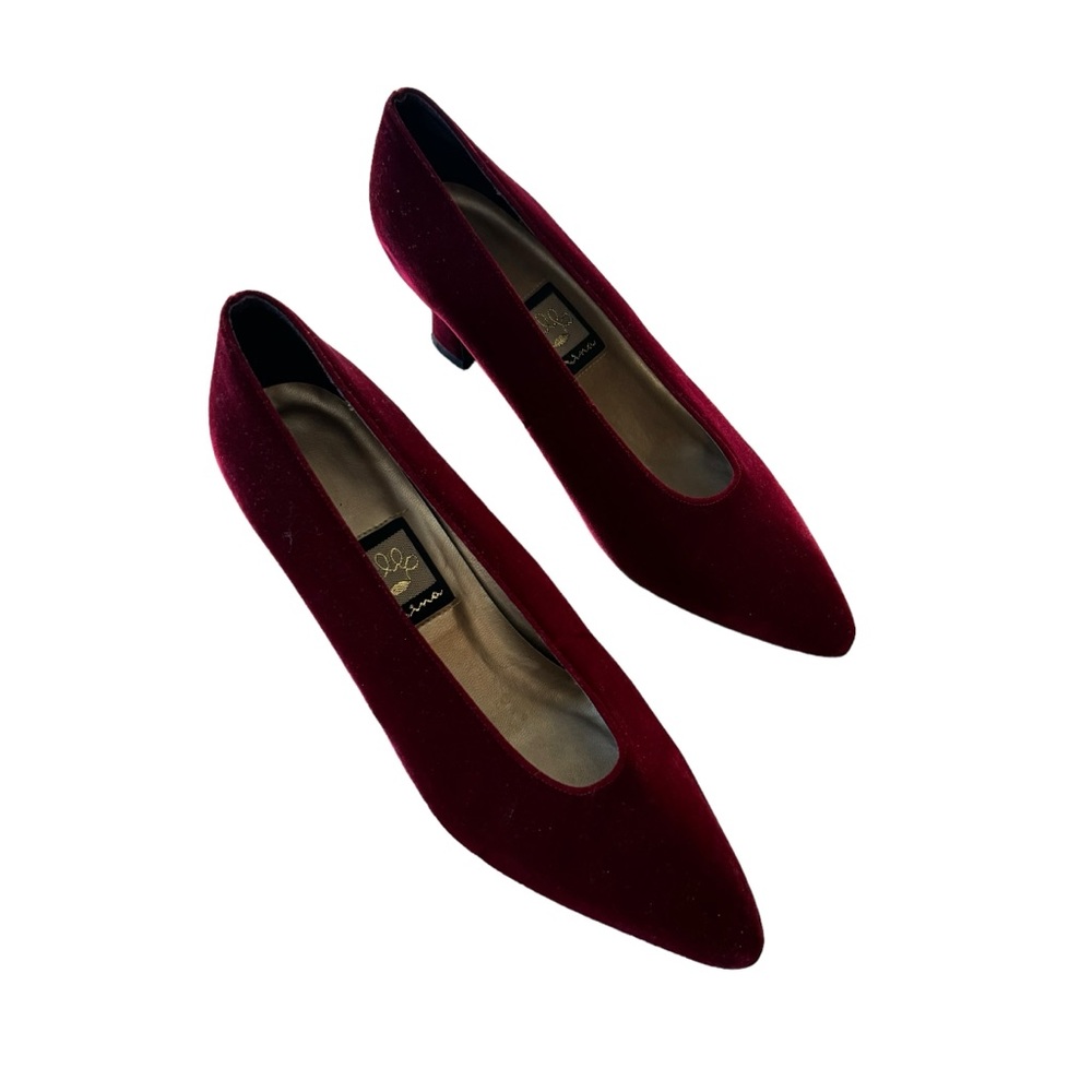*Women’s Nina Size 6.5 Burgundy/Maroon “Ricci” Suede Pumps Heels w 2.25” Heels